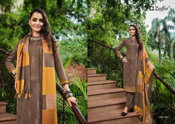 Zulfat Nusrat Pure Wool Pashmina Designer Exclusive Dress Material Collection